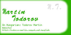 martin todorov business card